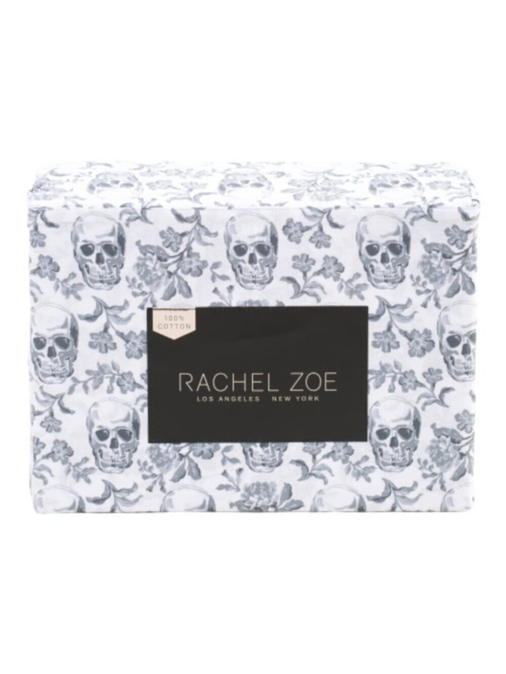 RACHEL ZOE Cotton Girly Skull Sheet Set